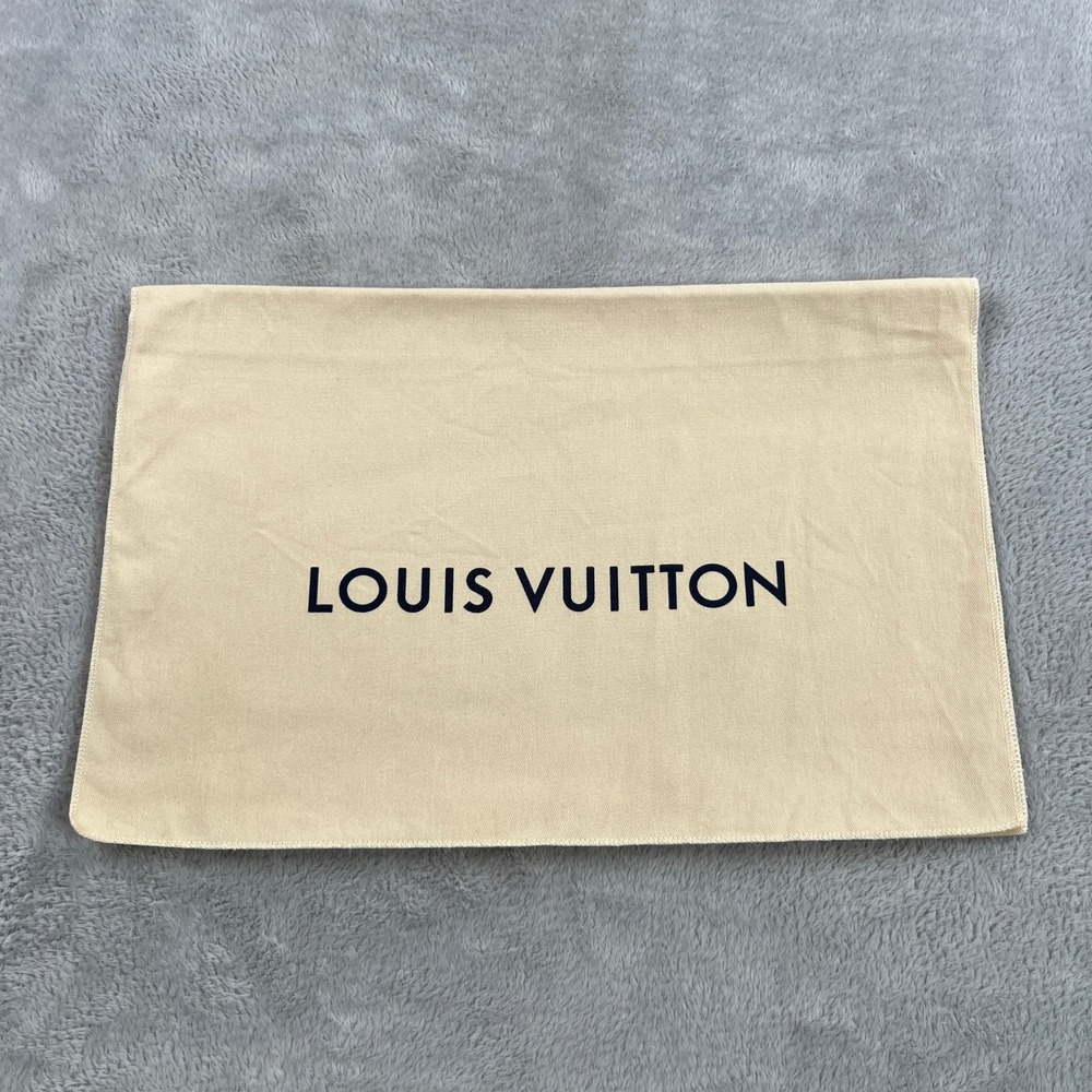 Louis Vuitton Dust Bag 18x11 Beige Cotton Drawstring Purse Handbag Storage - Picture 4 of 8